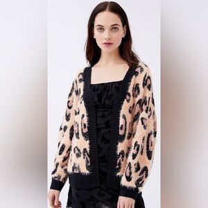 MINKPINK Black and Tan Textured Sweater